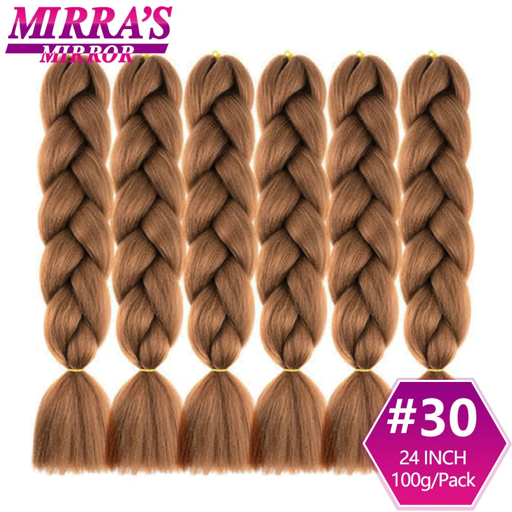 24 Inch Jumbo Braiding Hair Extensions Synthetic Ombre