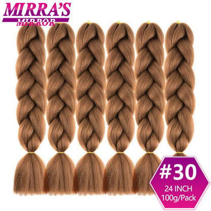 24 Inch Jumbo Braiding Hair Extensions Synthetic Ombre