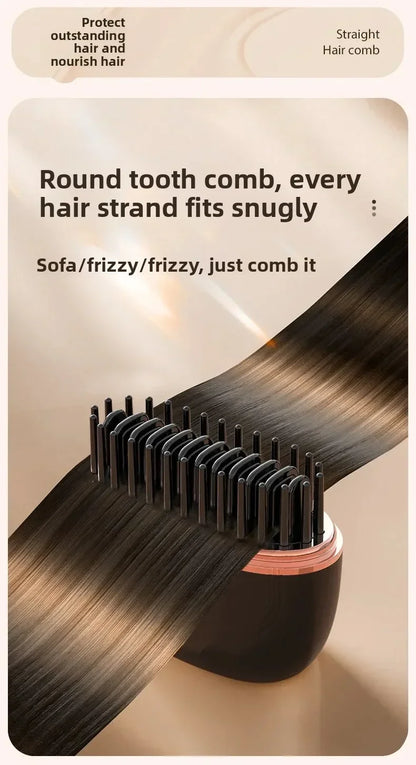 Mini Rechargeable Hair Straightener Brush Portable
