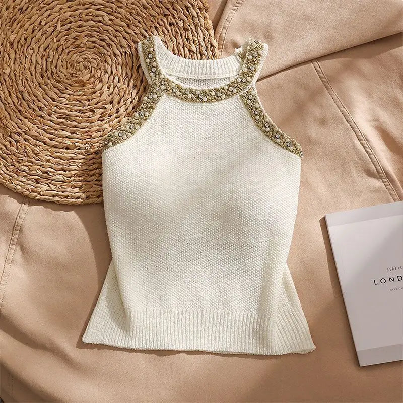 Sleeveless Knitted Vest Shirt Women Camisole