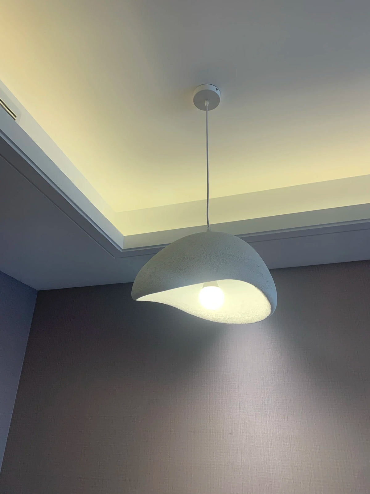 Nordic Wabi Sabi Pendant Lamp Brushed Nickel LED Chandelier