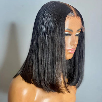 13X4 Bob Wig Straight Human Hair Lace Front Wig