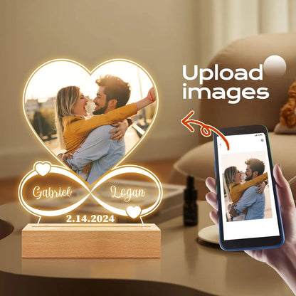 Personalized Acrylic Photo Frame for Couples Anniversary