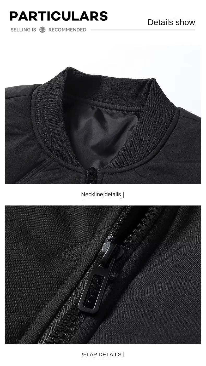 Men's Casual Cotton Baseball Jacket for Autumn and Winter