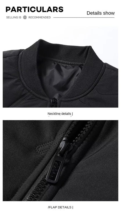 Men's Casual Cotton Baseball Jacket for Autumn and Winter