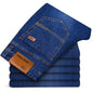 Men's Casual Straight Stretch Denim Jeans Blue Black