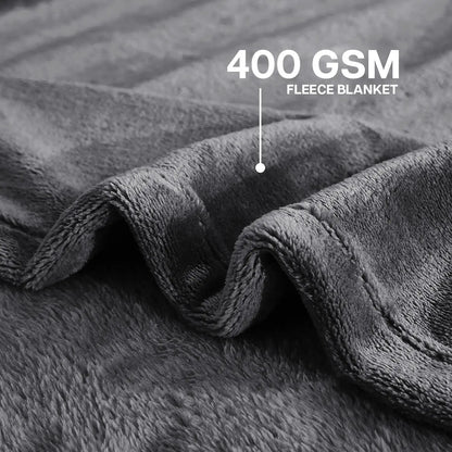 Solid Fleece Blanket for Couch and Bed, Super Soft Plush