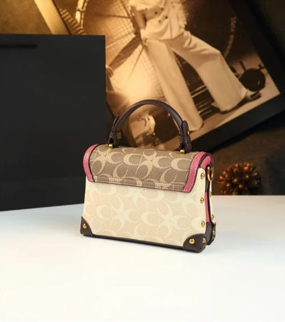Stylish PU Box Bag for Women with Sequined Design
