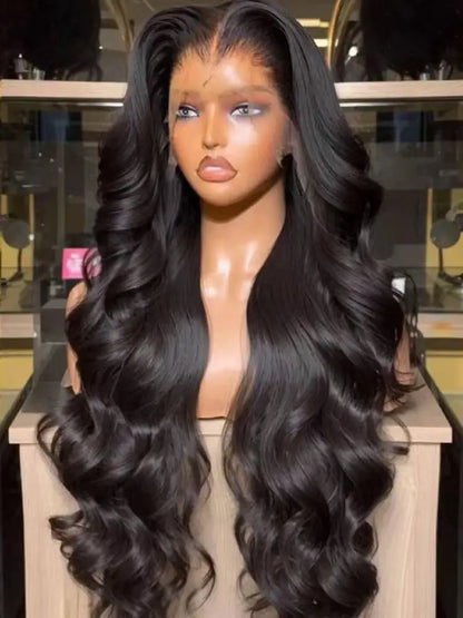 Natural Black Body Wave Lace Wig 40 42 Inches