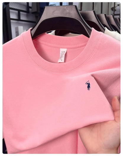 Cotton Men's Short Sleeve T-Shirt Casual Round Neck