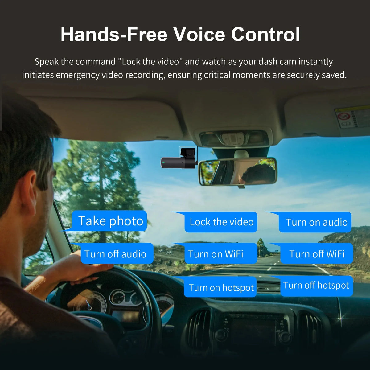 KAWA D5 2K Dash Camera with WiFi and Voice Control
