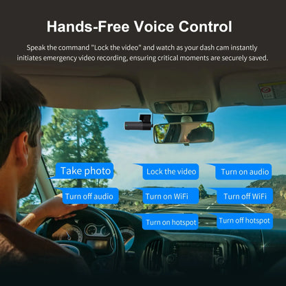 KAWA D5 2K Dash Camera with WiFi and Voice Control