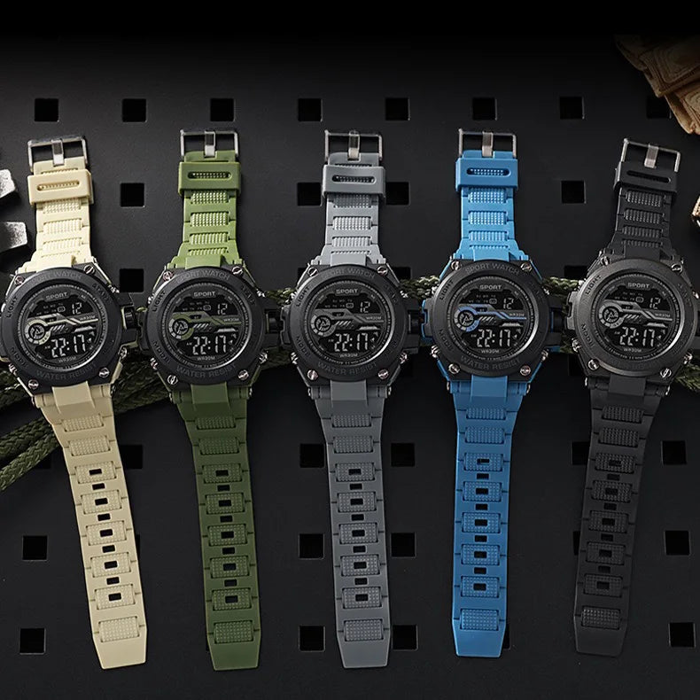 Men's Digital Sports Watch -LED Display