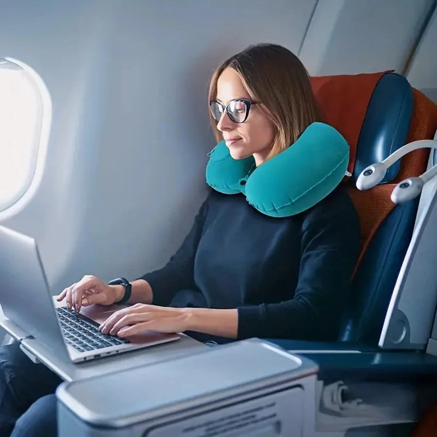 Self-Inflating Portable Travel Neck Pillow