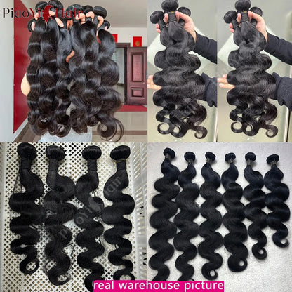 13X6 HD Lace Frontal Body Wave Human Hair Bundles