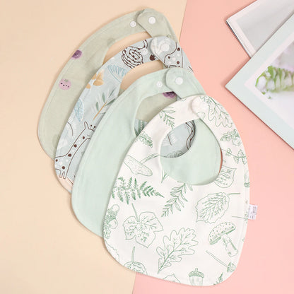 4pcs Cotton Baby Adjustable Bibs Bandana Scarf