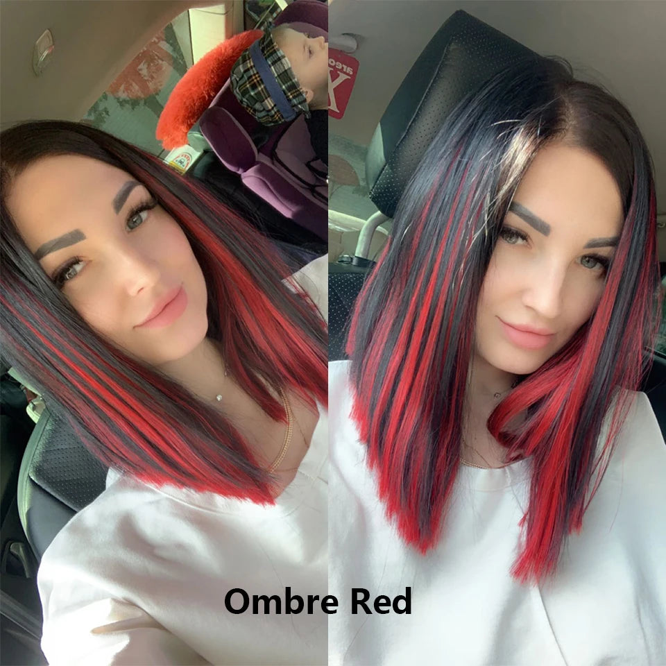 Bone Straight Synthetic Hair Bundles Yaki Weaving