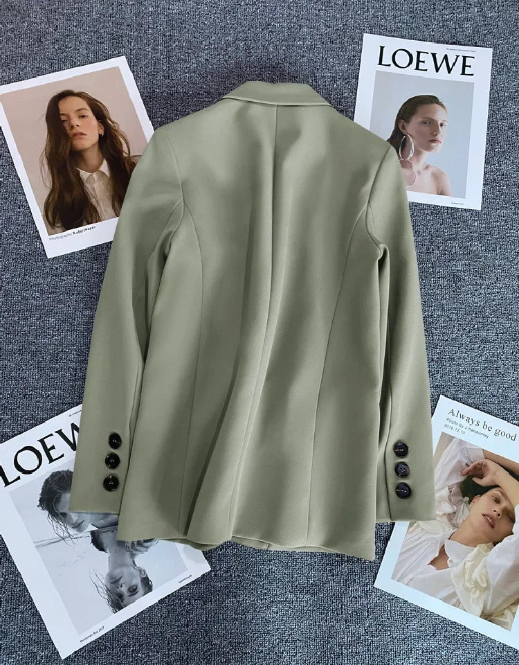 Elegant Long Sleeve Blazer Coat for Women