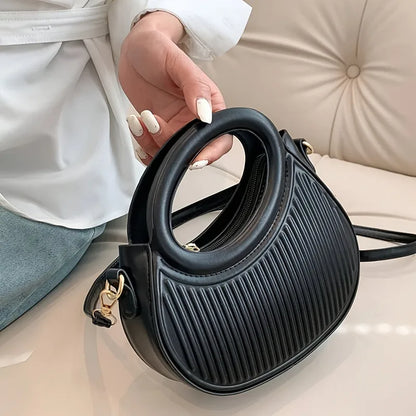 Chic Stripe Crossbody Bag for Women in Synthetic Leather