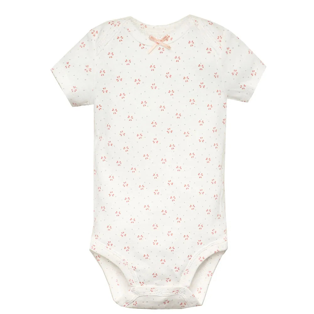 Cotton Summer Girls Bodysuit Set for Newborns