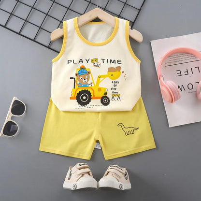 Cotton Summer Kids Clothing Set T-Shirt and Shorts