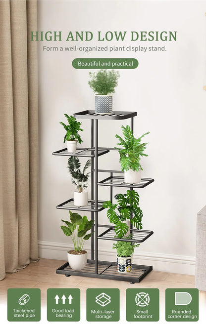 Iron Plant Stand Organizer with 6 Layers for Flowers
