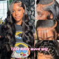 Body Wave Human Hair Wig 13X6 Lace Frontal 40 Inch Natural Black