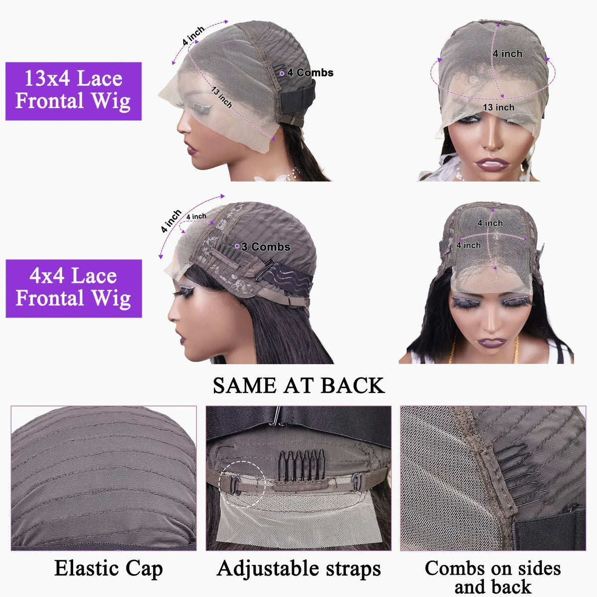 4x4 Lace Front Short Bob Wig Human Hair Straight