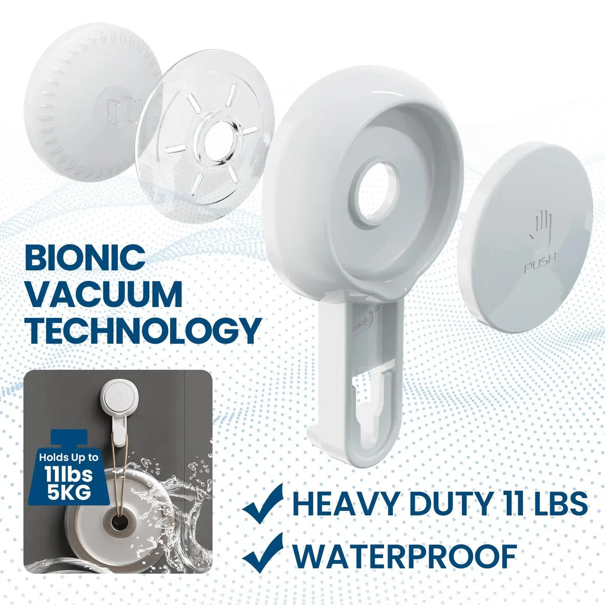 TAILI Heavy Duty Suction Cup Hooks 4pcs for Bathroom Kitchen