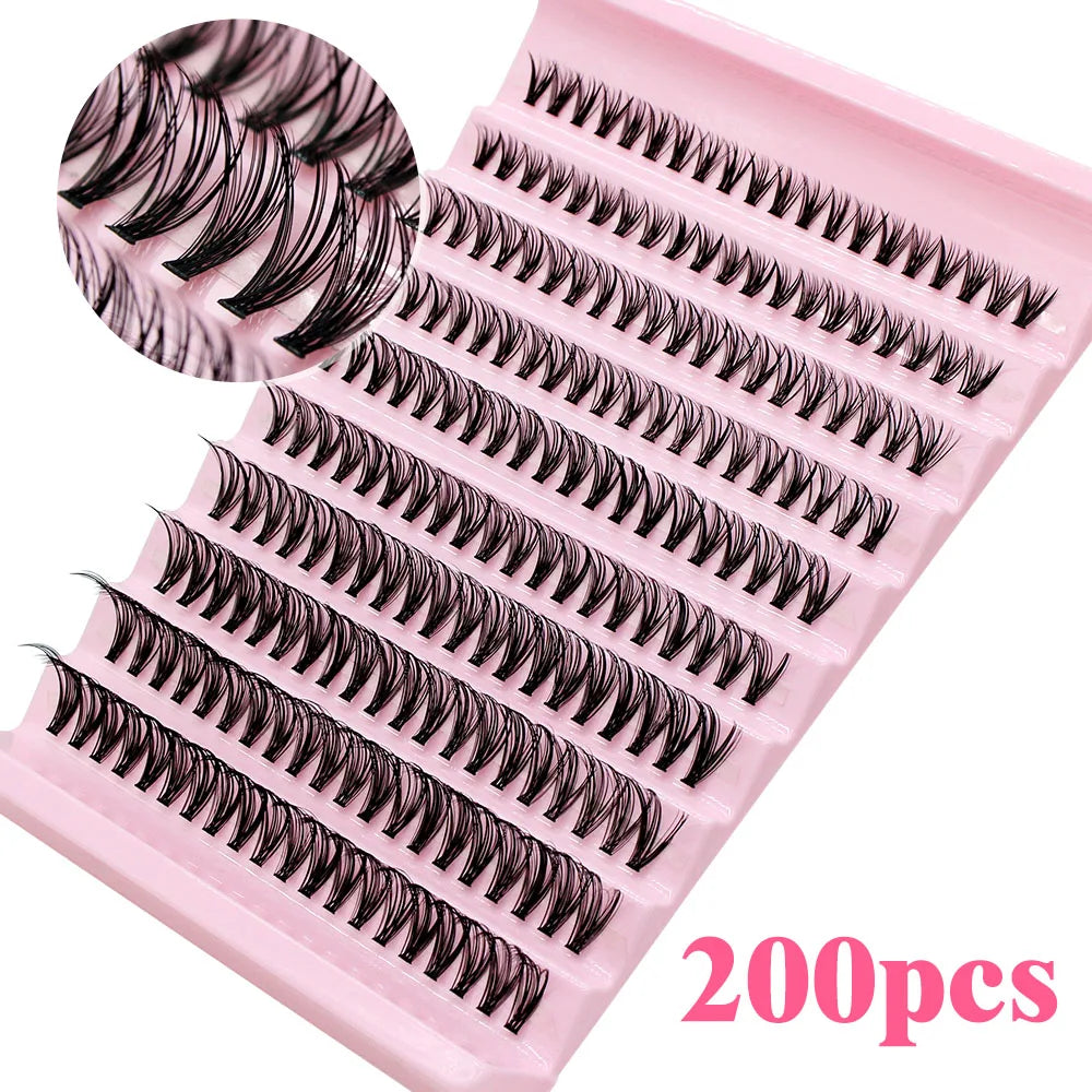 DIY Cluster Lashes 8-16mm Synthetic Hair Extensions