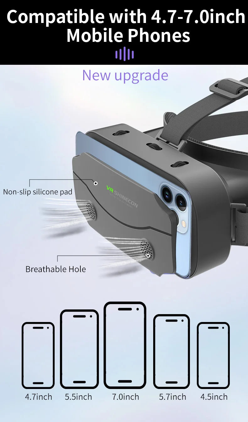 3D Virtual Reality Glasses Headset for Smartphones