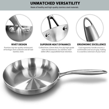 304 Stainless Steel Nonstick Frying Pan 28cm