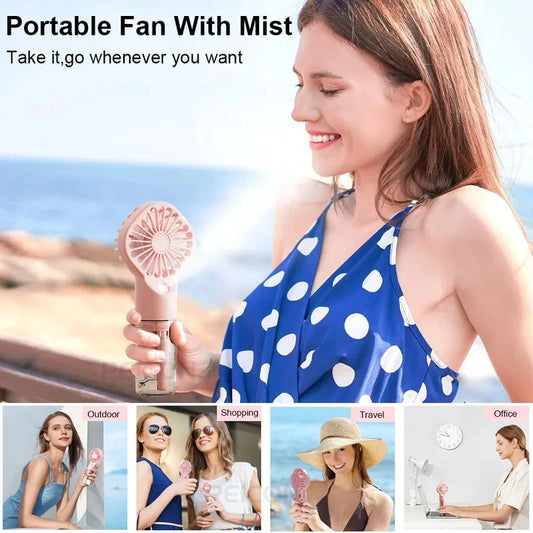 Portable Mini USB Rechargeable Humidifier Fan