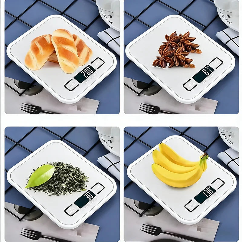 Digital Kitchen Scale Stainless Steel LED Display