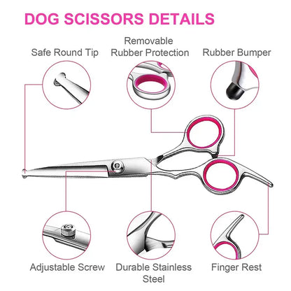Pet Grooming Scissors Set – 4 Pieces