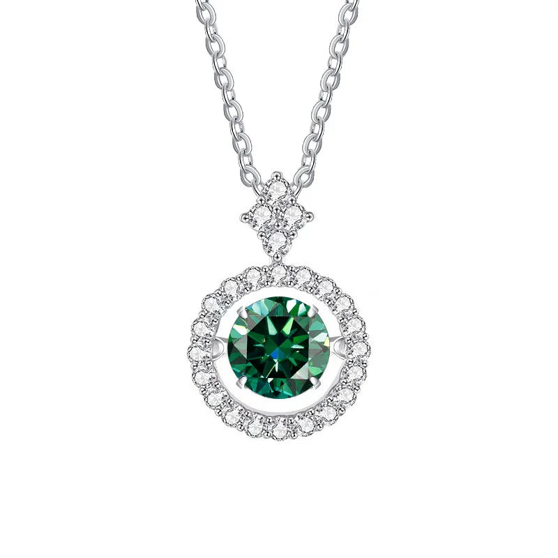 Moissanite Pendant Necklace for Women in Sterling Silver