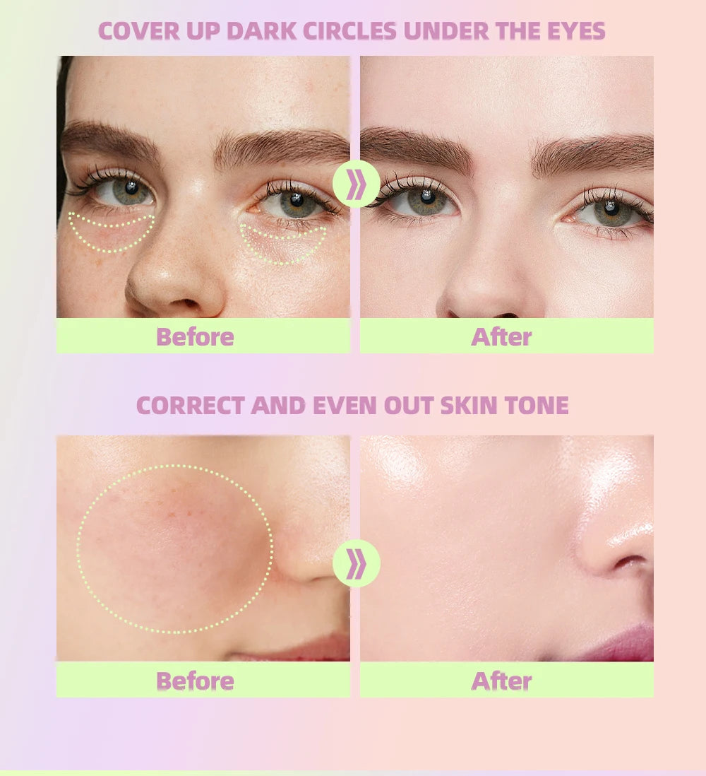 Qibest Three-Color Cream Concealer