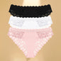 Lace Hollow Out Low-Waist Floral Briefs for Women