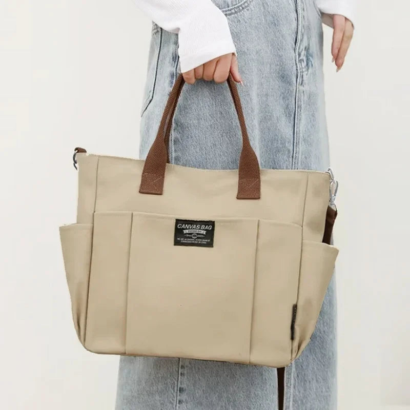 Canvas Large Capacity Commuter Shoulder Handbag