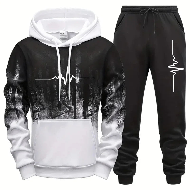 Men's Casual Polyester Tracksuit for Daily Sports