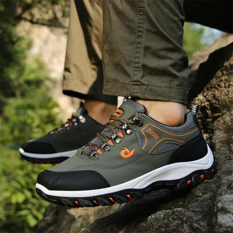 Men's Leather Casual Sneakers for Tennis and Walking