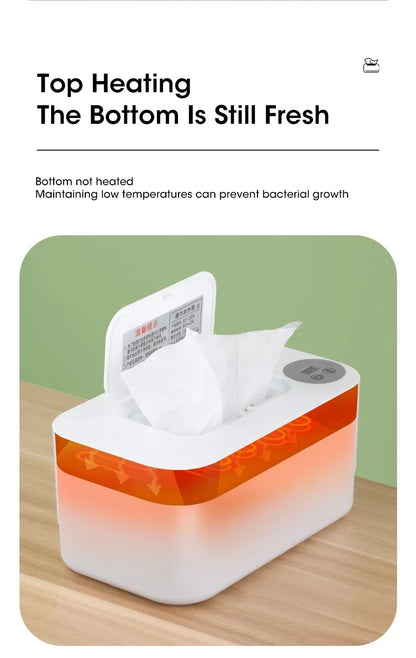 Baby Wipe Warmer with LED Display Portable USB Charge