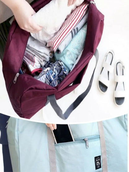 Foldable Nylon Travel Duffel Bag for Women and Girls