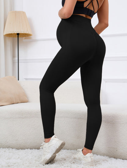 Womens Maternity Leggings Over Soft Polyester Activewear
