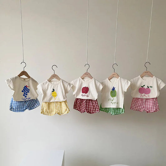 Cotton Toddler Summer Pajamas Set for Kids
