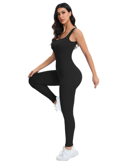 Ribbed Shapewear Jumpsuit with Built-In Bra