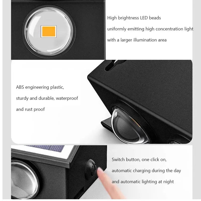 Solar Wall Lamp Waterproof Outdoor Garden Light