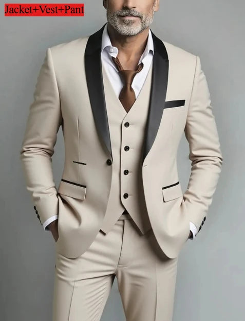 Men Slim Fit Tuxedo Suit for Weddings and Parties