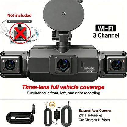 4 Channel WiFi Car DVR Dashcam with 360 Degree Recording