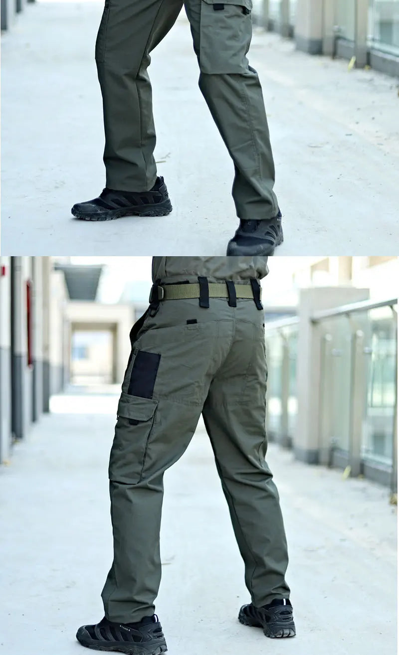 Men's Cargo Trousers Waterproof Multi-Pocket Pants